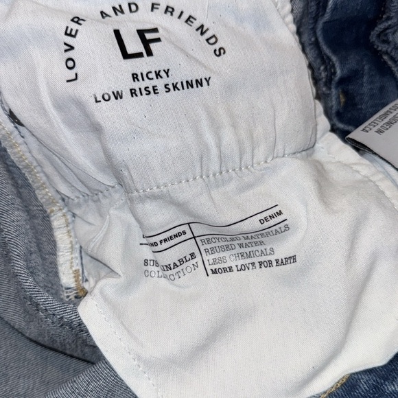 Lovers & Friends jeans Ricky Low Rise Walk of Fame Skinny Jeans size 28 baddie - Picture 6 of 7
